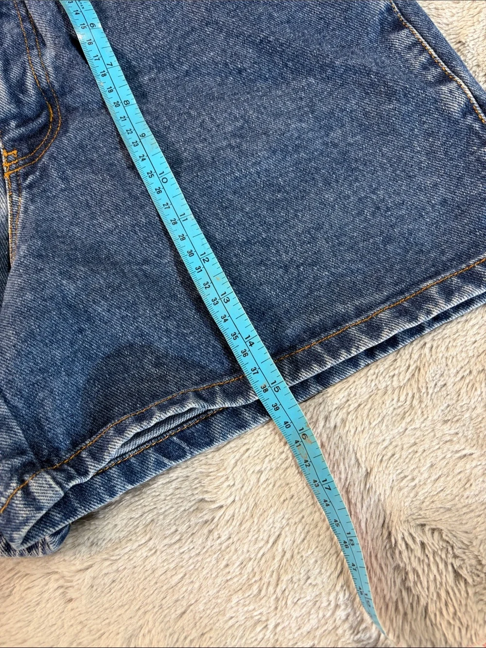 Y2k Halston high waisted jean shorts
